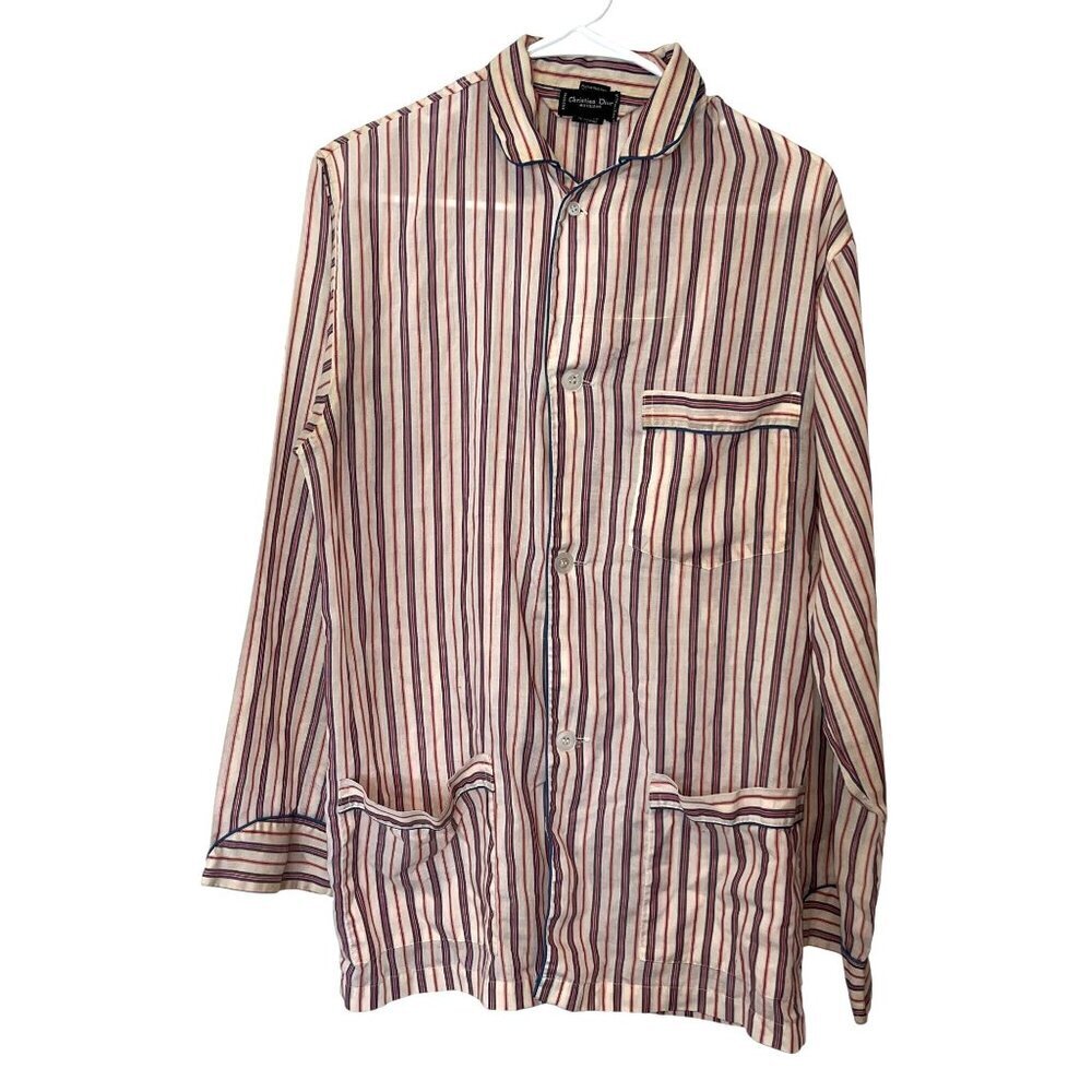 Christian Dior Monsieur VTG Mens Striped casual Shirt Small